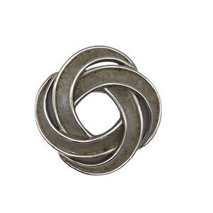 Vintage Trifari Intertwined Circles Silver Tone Brooch